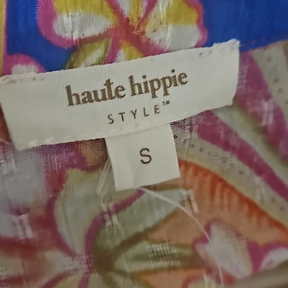 Haute Hippie Long Sleeve Boho Blouse V Neck Women Small - Picture 2 of 6